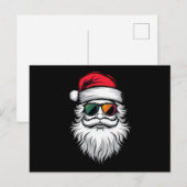 サンタ顔 レトロサングラス クリスマス Xmas 休暇 (正面/裏面)