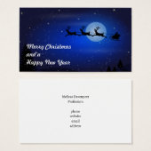 サンタ飛んでいるとトナカイ (正面&裏面)