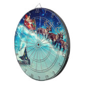 サンタ飛んでいるクロースとトナカイ ダーツボード (正面右)