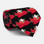 サンタ飛んでいるクロース飛行機 ネクタイ (ロール)