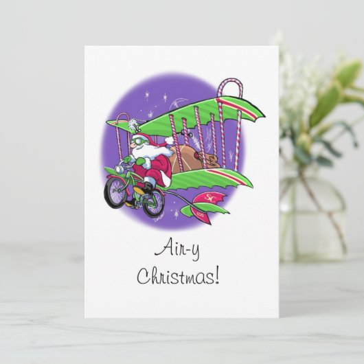 サンタ飛んでいるサイクリスフラットカード シーズンカード (スタンド正面)
