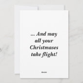 サンタ飛んでいるサイクリスフラットカード シーズンカード (裏面)