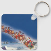 サンタ飛んでいるスレイwトナカイ キーホルダー (裏面)