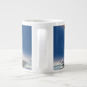 サンタ飛んでいるスレイwトナカイ ジャンボコーヒーマグカップ (裏面)