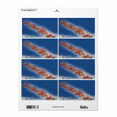 サンタ飛んでいるスレイwトナカイ ラベル (フルシート)
