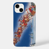 サンタ飛んでいるスレイwトナカイ Case-Mate iPhoneケース (裏面)