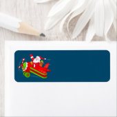 サンタ飛んでいるー飛行機住所 シール (インサイチュ)