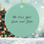 サンタ飛んでいるー飛行機、そり&プレゼント、クリスマス セラミックオーナメント