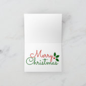 サンタ飛んでいる飛行機メリークリスマスカード シーズンカード (内部)