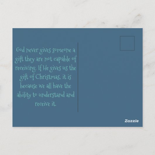 サンタ飛行機のクリスマスポストカード ポストカード (裏面)