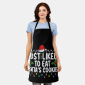 サンタ食べのクッキーが最も多い エプロン (着用した状態)