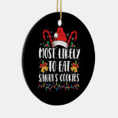 サンタ食べのクッキーが最も多い セラミックオーナメント (右)