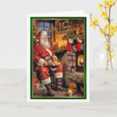 サンタ食べーのクッキー カード (黄色い花)