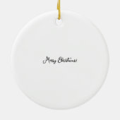 サンタ食べ物ーの生意気なチーズステーキ セラミックオーナメント (裏面)