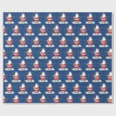 サンタ飲みバブルティーラッピング紙 ラッピングペーパー (フラット)