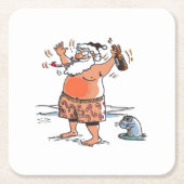 サンタ飲ウ紙コースター スクエアペーパーコースター (正面)