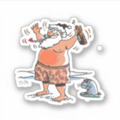 サンタ飲コンターのシール シール (正面)