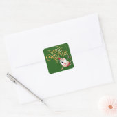 サンタ飲ステッカー スクエアシール (封筒)