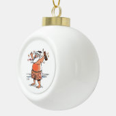 サンタ飲セラミッククリスマスボールオーナメント セラミックボールオーナメント (右)