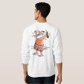 サンタ飲ホワイトスウェットシャツ スウェットシャツ (裏面フル)