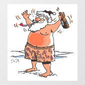 サンタ飲ーの大きな窓はバックスティックを引っ張る ウィンドウサイン (シート)