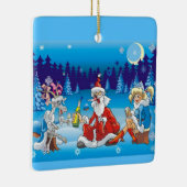 サンタ飲ーの醜いクリスマス セラミックオーナメント (右)