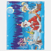 サンタ飲ーの醜いクリスマス フリースブランケット (正面)