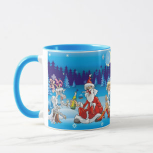 サンタ飲ーの醜いクリスマス マグカップ