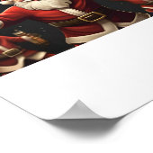 サンタ飲ー演奏の詰まりダンス ポスター (角)