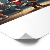 サンタ飲ー演奏の詰まりダンス ポスター (角)