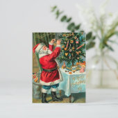 サンタ飾のクリスマスツリー シーズンポストカード (スタンド正面)