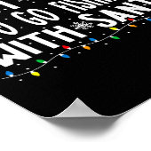 サンタ魚釣りと魚釣りに行く可能性が最おもしろい高 ポスター (角)