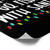 サンタ魚釣り恋人と魚釣りに行く可能性が最も高い ポスター (角)