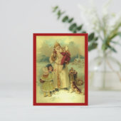 サンタ1897ヴィンテージビクトリアンクリスマス シーズンポストカード (スタンド正面)