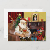 サンタ2ウェルシュ·コルギス(Pem.) シーズンポストカード (正面/裏面)