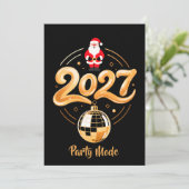 サンタ2027パーティモードゴールドディスコクリスマス シーズンカード (スタンド正面)