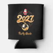 サンタ2027パーティーモード ゴールドディスコ クリスマス 缶クーラー (正面)