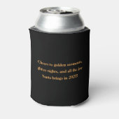 サンタ2027パーティーモード ゴールドディスコ クリスマス 缶クーラー (缶裏面)