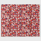 サンタ30インチx 6足包装紙 ラッピングペーパー (フラット)