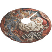 サンタ3Dツリースカート ブラッシュドポリエステルツリースカート (アングル)