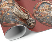 サンタ3Dラップ紙 ラッピングペーパー (ロールコーナー)