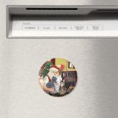 サンタ5匹の猫 マグネット (インサイチュ (食洗機))