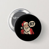 サンタ67クリスマスシックスセブンメメ 缶バッジ (正面&裏面)