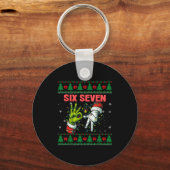 サンタ67 クリスマス ださいセーター 指 Six Seven キーホルダー (正面)
