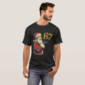 サンタ67 番号 楽しい クリスマス メメ セー Tシャツ (正面フル)