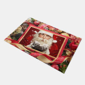 サンタ/あなたの写真カスタムのドアマット ドアマット (アングル)