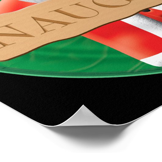 サンタ – いけな標識 ポスター (角)