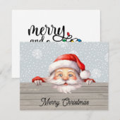 サンタ　ぷっくり　クリスマスカード シーズンカード (正面/裏面)