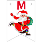 サンタ – みんなのためのギフト – Merry Christmas -おもしろい バンティングフラッグ (第2の旗)