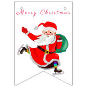 サンタ – みんなのためのギフト – Merry Christmas -おもしろい バンティングフラッグ (第1の旗)